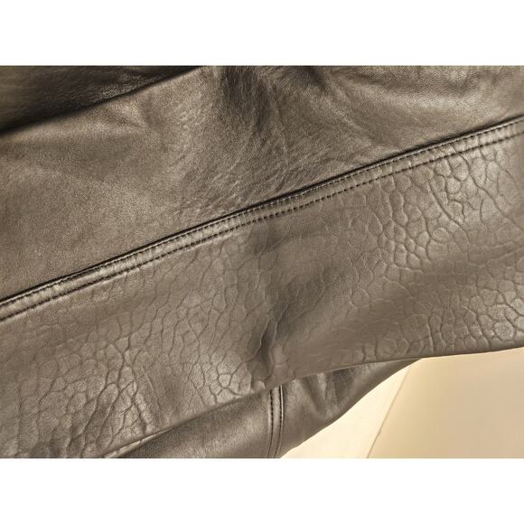 Liz Claiborne Lizwear Leather Pants Sz 10 Black Lined High Waist 80s Retro Mom - Picture 14 of 14